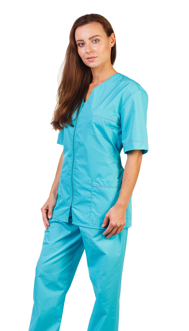 Костюм женский "Глория" бирюзовый с сиреневым