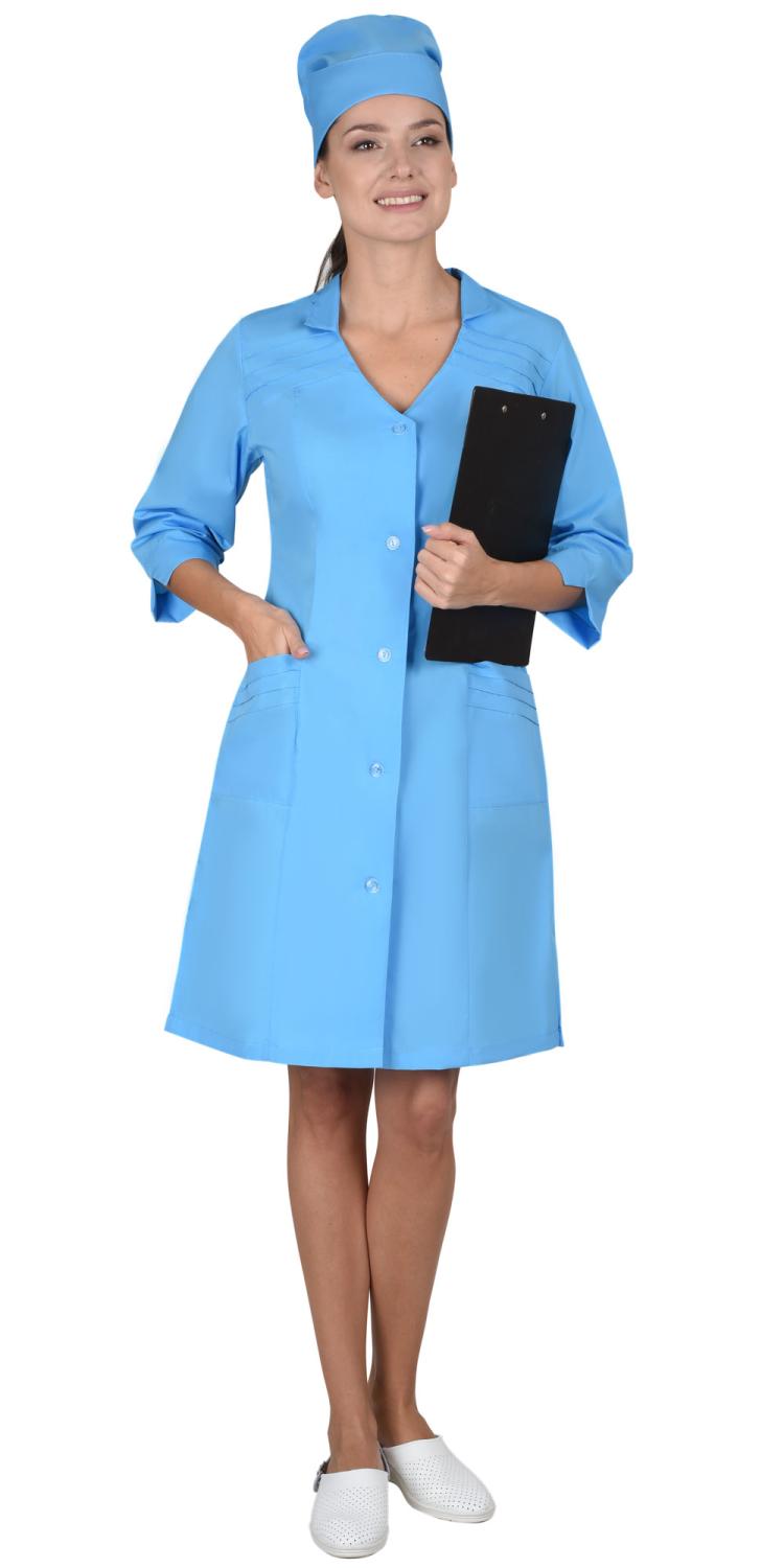 Халат ЛИМА женский голубой