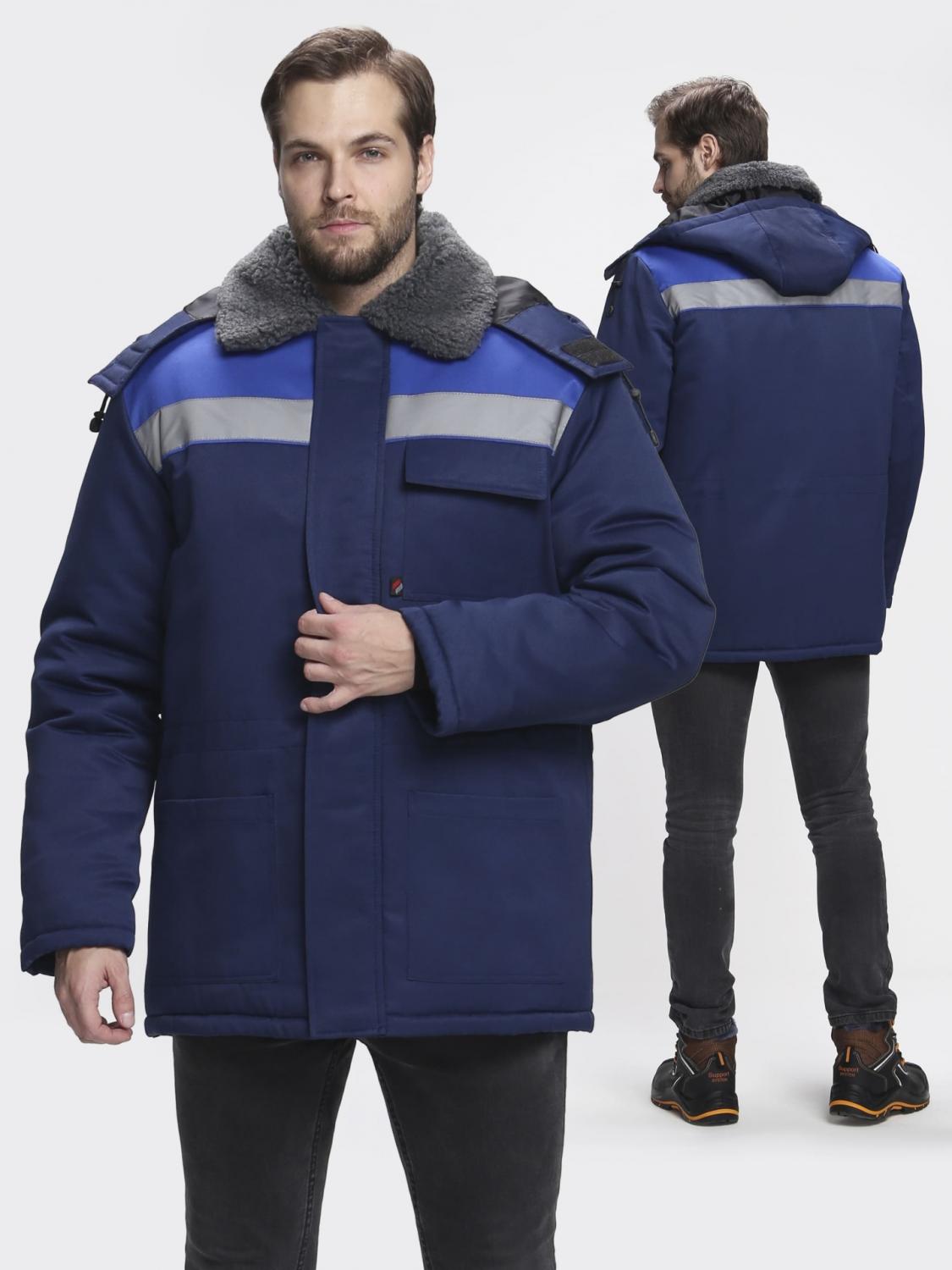 Куртка зимняя Бригада NEW (тк.Смесовая,210), т.синий/васильковый (МИНПРОМТОРГ)