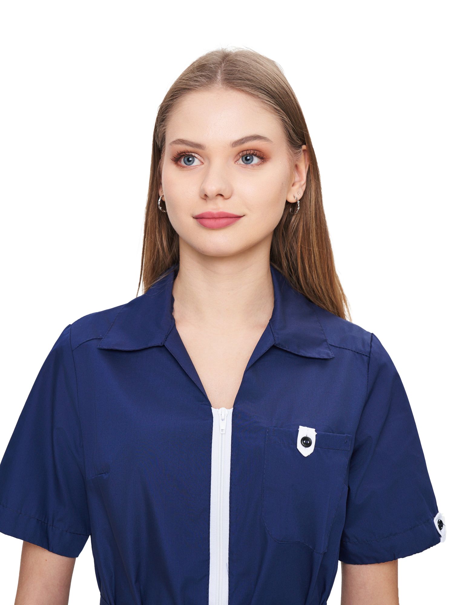 Костюм женский "Глория 2" т-синий с белым