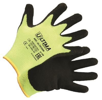 Перчатки утепленные из высокополимер.вол. (5) с покр. из вспен.лат. ULT9720W