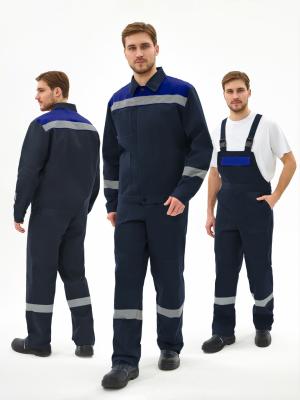 Костюм Липецк-2 СОП CH (тк.Смесовая,280) п/к, т.синий/васильковый