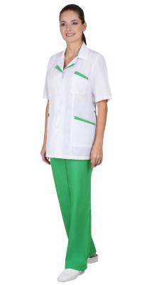 Костюм ЛИЗА женский белый с салатовым