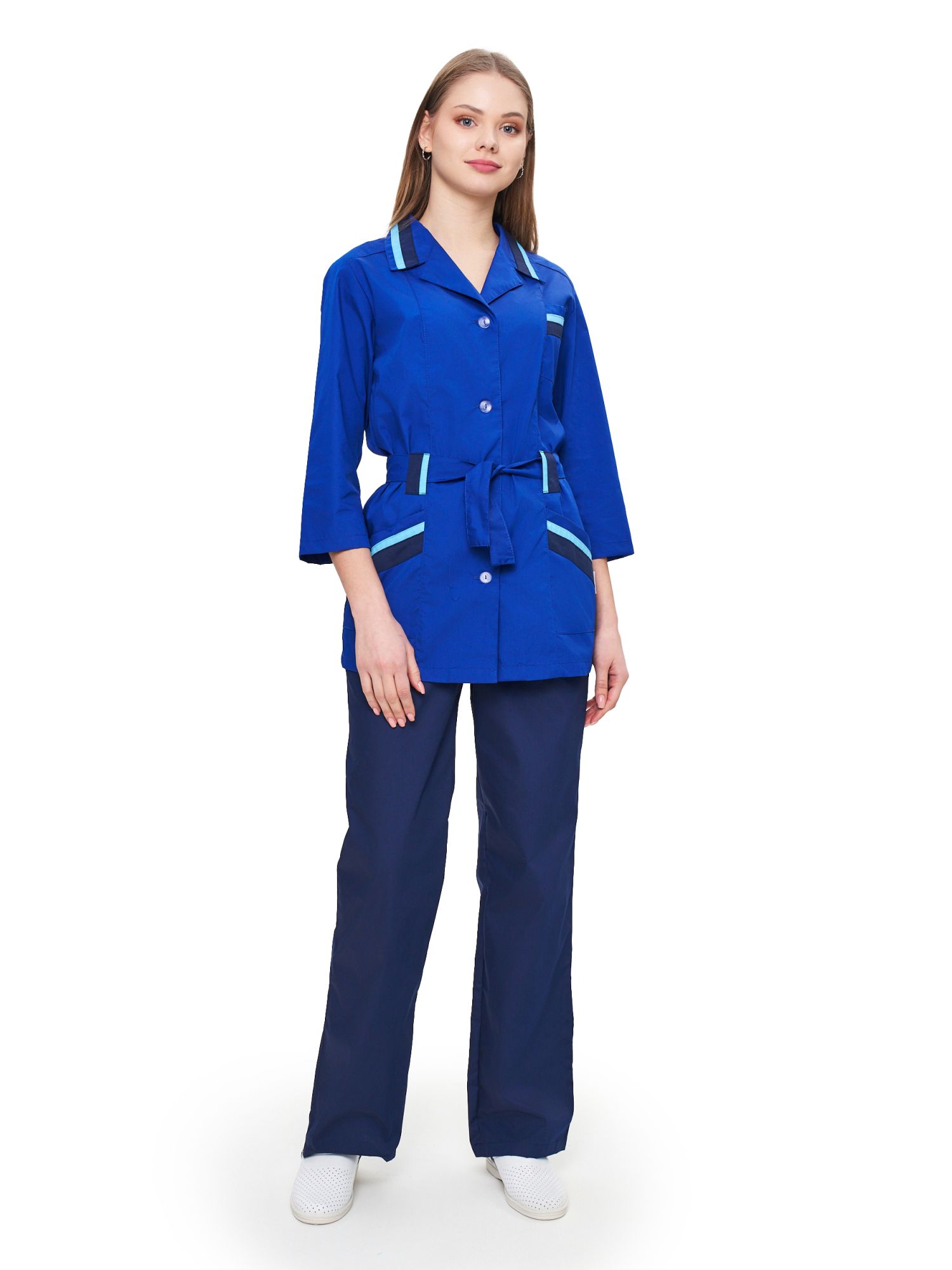 Костюм женский "Сфера" белый с лиловым