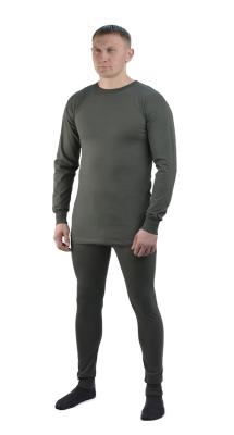 Белье трикотажное мужское пл.180 гр/м2, оливковое, 100% х/б